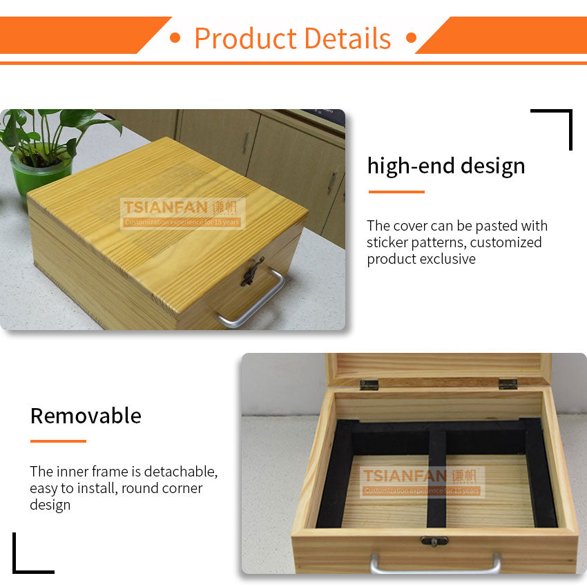 stone sample box wooden box for tile display