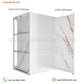 180 degree rotating swing panels ceramic tile display stand/showroom display stand for tiles
