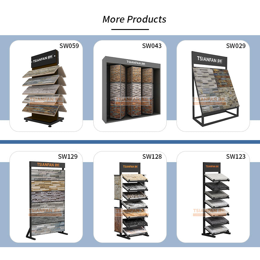 cultured stone display stand vertical sample stone display rack-SW116