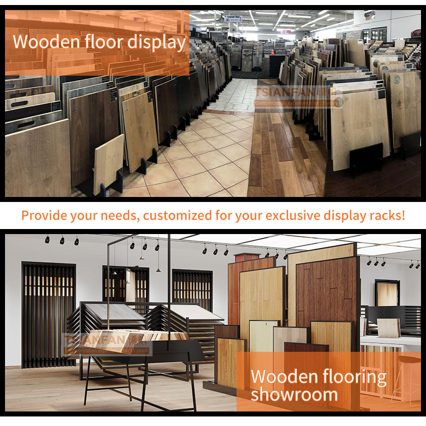 wood floor display cabinet flooring showroom displays-WC1001