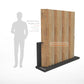 wooden plank display stand wood sample display solution-WE005