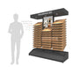 custom wooden floor display stand floor display rack with LED light-WL1039