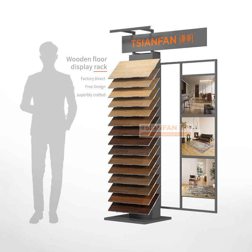 premium hardwood floor display stand metal display rack-WL625