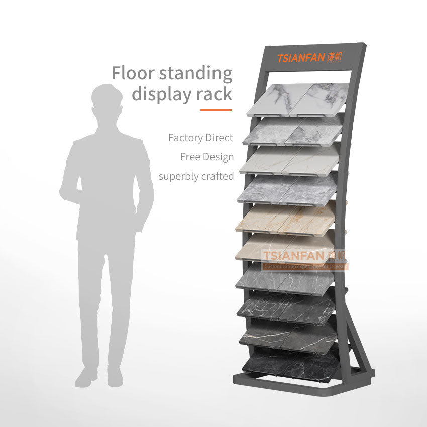 Stone surface display floor tile display rack-SRL019