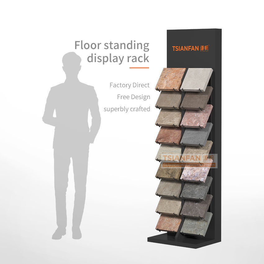 granite sample display stands metal granite display rack-SRL097