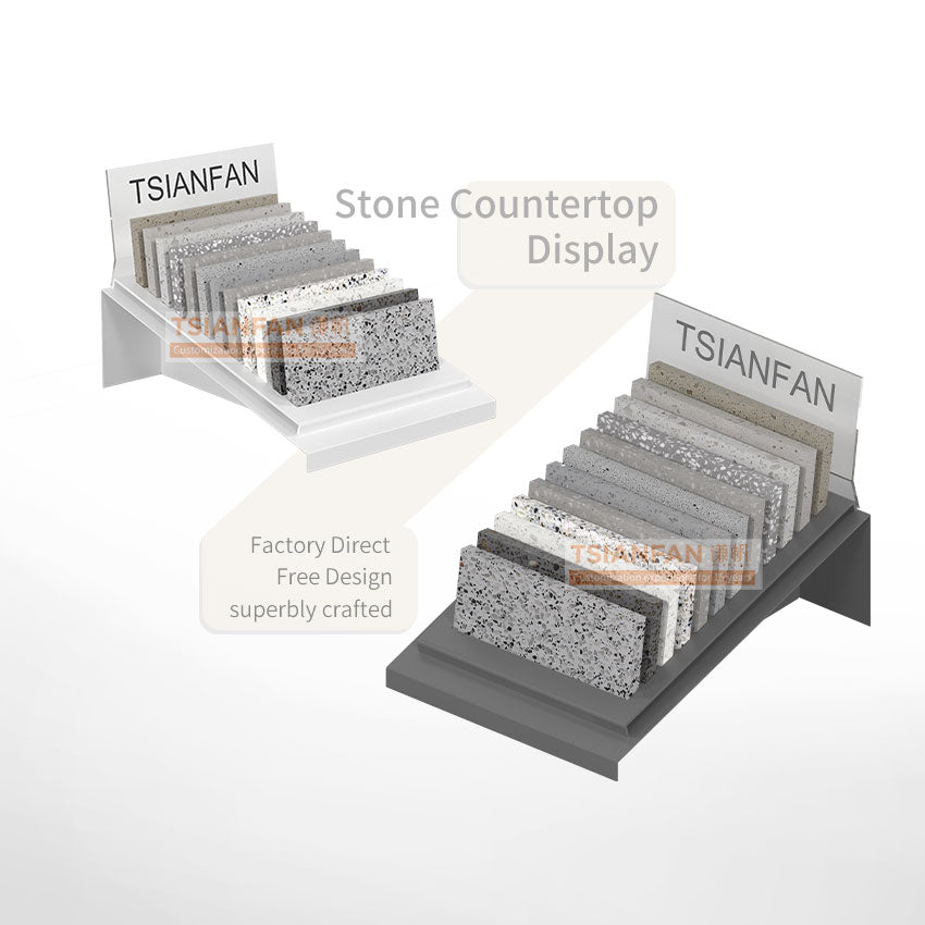 countertop display for stone sample metal display rack-SRT030