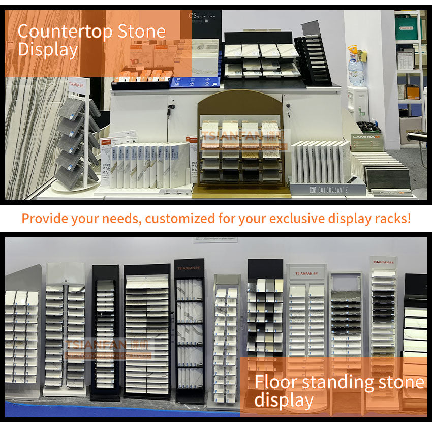 countertop display for stone sample metal display rack-SRT030