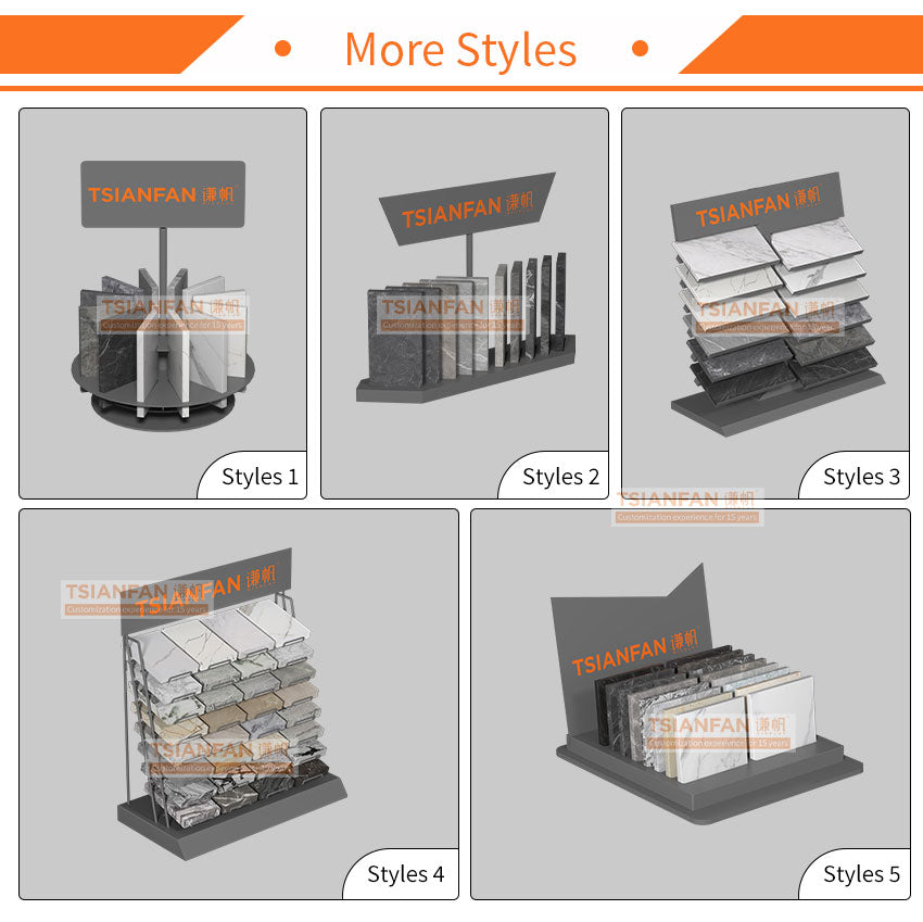 countertop display for stone sample metal display rack-SRT030