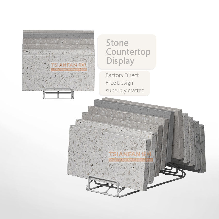 sample stone countertop display stand stone display rack supplier-SRT502